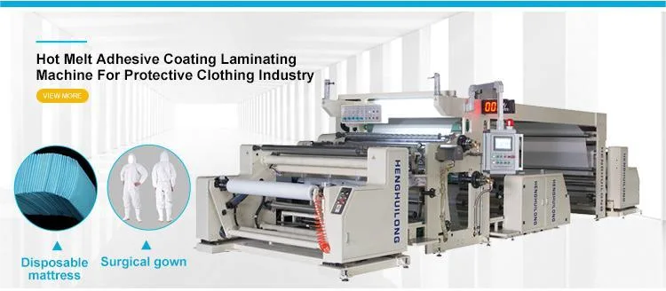 1800mm PUR/ Psa Hot Melt Glue Nonwoven Fabric PE Film Coating Laminating Machine