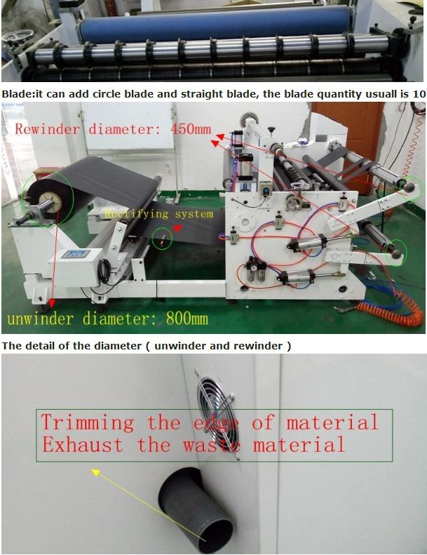 Industrial Automatic PLC Controlled Roll Paper Film Slitting Rewinding Machine