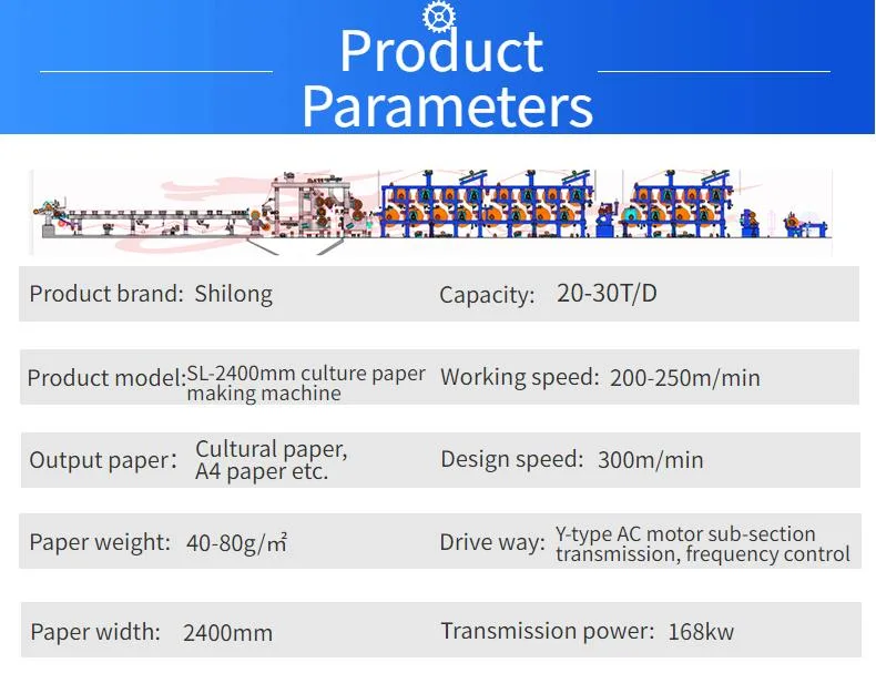 2400mm New Design A4 Paper Machinery Production Line China Supplier