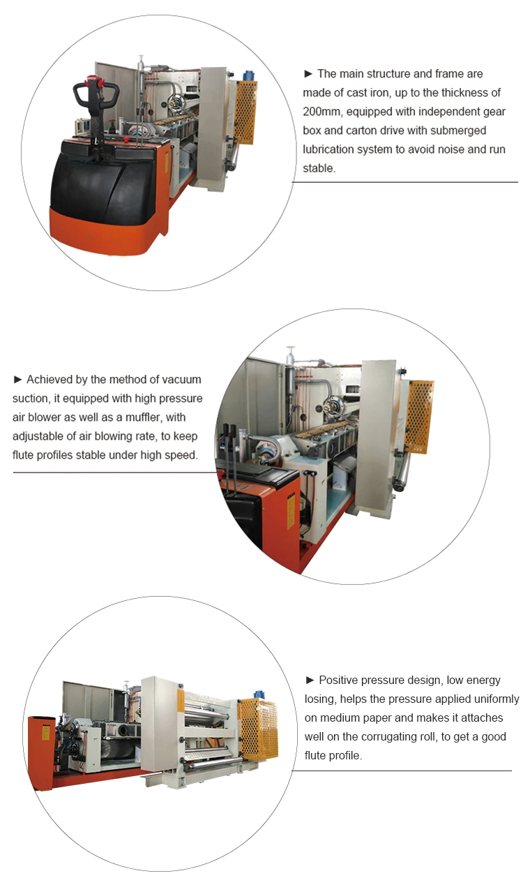 High Speed Single Facer Machine Corrugated Paperboard Machinery Line